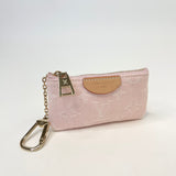 LOUIS VUITTON KEY POUCH IN MONOGRAM PINK DENIM & GHW