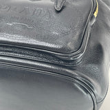 PRADA DUET TOP HANDLE BUCKET BAG IN BLK CALFSKIN LEA & GHW