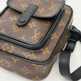 LOUIS VUITTON CHRISTOPHER WEARABLE WALLET IN MACASSAR MONO & MATTE BHW