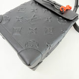 LIMITED EDITION LOUIS VUITTON NANO STEAMER IN BLK EMBOSSED LEA