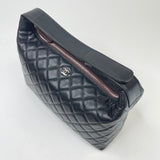 CHANEL HOBO LUNCH BOX TOTE IN BLK LMBSKN LEA & SHW