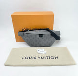 LOUIS VUITTON DISCOVERY BUMBAG IN SHADOW GRIS EMBOSSED LEA