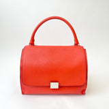 CELINE TRAPEZE RED/ORANGE LEA 2 WAY TOTE
