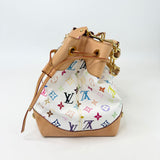 LIMITED EDITION LOUIS VUITTON X TAKASHI MURAKAMI URSULA GM WHT MULTICOLOR SHOULDER BAG 