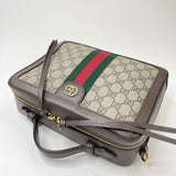 GUCCI OPHIDIA SUPREME CANVAS SQUARE TOP HANDLE & CROSSBODY