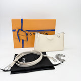 LOUIS VUITTON EASY POUCH ON STRAP CROSSBODY IN CRM EPI LEA W SHW