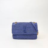SAINT LAURENT MEDIUM NIKI IN PURPLE RAFFIA - BLuxe Boutique