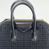 GIVENCHY MINI ANTIGONA IN 4G BLK EMBROIDERED CANVAS