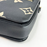 LOUIS VUITTON POCHETTE METIS IN BLK/ BEIGE MONO EMPREINTE LEA & GHW