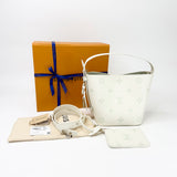 LOUIS VUITTON ALL IN BB IN MILKY WHT & GREEN EMPREINTE LEA