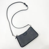 LOUIS VUITTON EASY POUCH ON STRAP CROSSBODY IN BLK EPI LEA W SHW