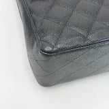CHANEL SINGLE FLAP JUMBO IN BLK CAVIAR LEA & GHW - BLuxe Boutique