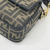 FENDI BRN FF JACQUARD LARGE BAGUETTE