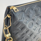 LOUIS VUITTON COUSSIN MM TWO WAY / CROSSBODY IN BLK LMBSKN & GHW