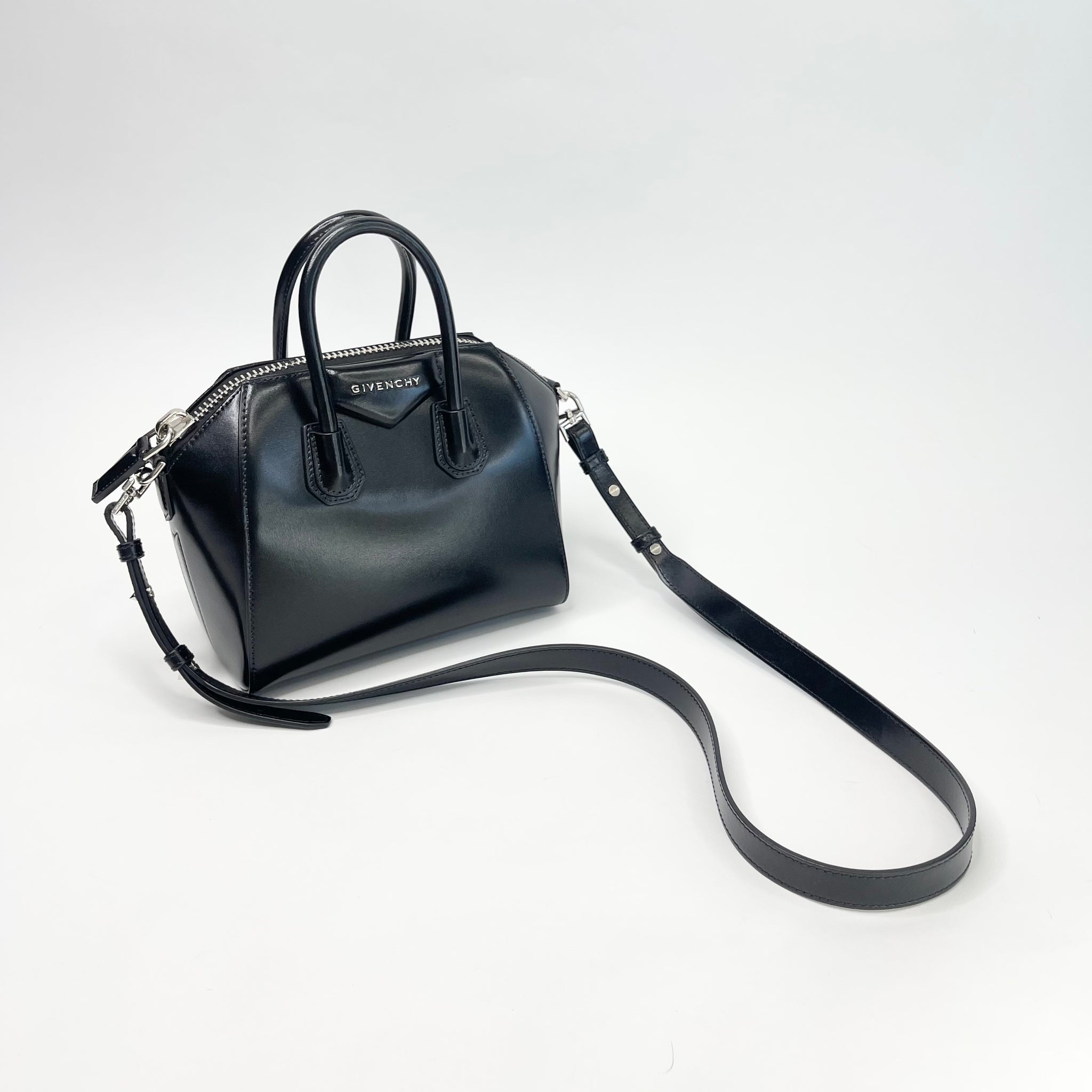 GIVENCHY MINI ANTIGONA IN BLK SMOOTH LEATHER BLuxe Boutique