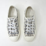CHRISTIAN DIOR WALK’IN DIOR GREY OBLIQUE EMBROIDERED SNEAKERS sz 37.5
