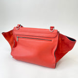 CELINE TRAPEZE RED/ORANGE LEA 2 WAY TOTE