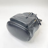 PRADA DUET TOP HANDLE BUCKET BAG IN BLK CALFSKIN LEA & GHW
