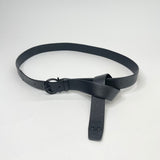 FERRAGAMO BLK LEA BELT UNISEX