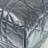CHRISTIAN DIOR TOUJOURS BAG IN BLK MACROCANNAGE CALFSKIN LEA & LIGHT GHW + ZIP POUCH