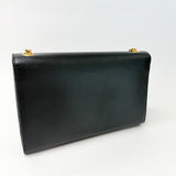 SAINT LAURENT KATE IN BLK GRAIN DE POUDRE EMBOSSED LEA & GHW - BLuxe Boutique