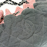 CHANEL COCO CABAS DRAWSTRING QUILTED DENIM HOBO TOTE