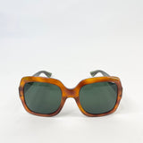 GUCCI SQUARE FRAME TORTOISE SHELL FRAME SUNGLASSES