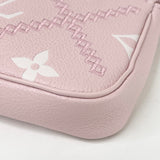 LOUIS VUITTON LIMITED EDITION PINK EMPREINTE LEA STITCH MINI POCHETTE ACCESSORIES