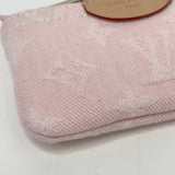 LOUIS VUITTON KEY POUCH IN MONOGRAM PINK DENIM & GHW