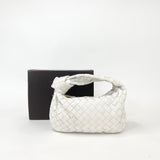 BOTTEGA VENETA MINI JODIE IN WHT INTRECCIATO LEA