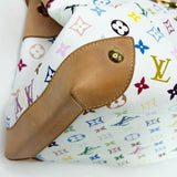 LIMITED EDITION LOUIS VUITTON X TAKASHI MURAKAMI URSULA GM WHT MULTICOLOR SHOULDER BAG 