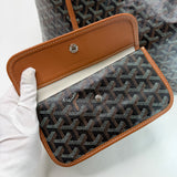 GOYARD ST LOUIS PM BLK COATED CANVAS TOTE + POUCH - BLuxe Boutique