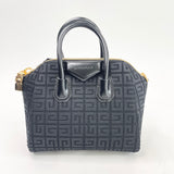 GIVENCHY MINI ANTIGONA IN 4G BLK EMBROIDERED CANVAS