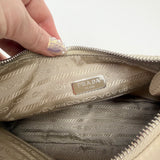PRADA RE EDITION 2005 CROSSBODY IN DESSERT BEIGE NYLON & SHW