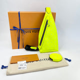 LOUIS VUITTON NEON YELLOW TAIGARAMA MONO DUO SLINGBAG