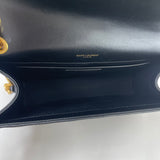 SAINT LAURENT ENVELOPE IN BLK QUILTED MATELASSE LMSKN LEA & GHW