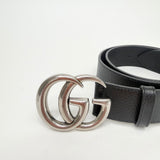 GUCCI MARMONT BLK LEA WIDE BELT