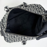 CHRISTIAN DIOR BLK TROTTER CANVAS BOSTON 35 TOTE