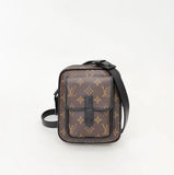LOUIS VUITTON CHRISTOPHER WEARABLE WALLET IN MACASSAR MONO & MATTE BHW