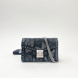 MCM MILLIE BLK SPARKLE CHAIN CROSSBODY