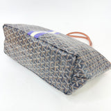 GOYARD ST LOUIS PM BLK COATED CANVAS TOTE + POUCH
