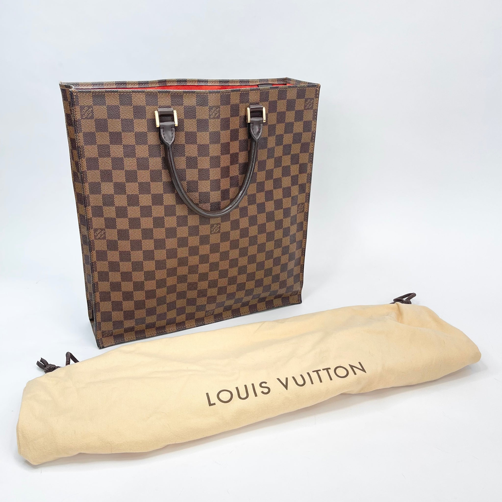 LOUIS VUITTON DAMIER EBENE SAC PLAT GM – BLuxe Boutique