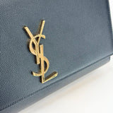 SAINT LAURENT KATE IN BLK GRAIN DE POUDRE EMBOSSED LEA & GHW - BLuxe Boutique