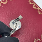 CARTIER SILVER & PALLADIUM BLK LAQUER LOGO CUFF LINKS