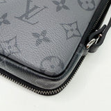 LOUIS VUITTON DOUBLE ZIP PHONE POUCH CROSSBODY IN ECLIPSE MONO - BLuxe Boutique