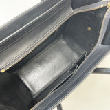 CELINE MICRO LUGGAGE IN TRI COLOR BLK CLF LEA GREEN SUEDE & CANVAS