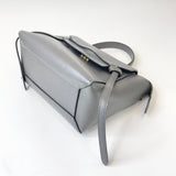 CELINE MICRO BELT BAG IN GREY PEBBLED LEA