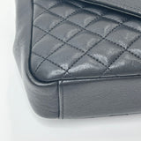 SAINT LAURENT YSL TRIQUILT ENVELOPE CROSSBODY IN BLK GOATSKIN LEA & RHW