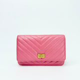 CHANEL REISSUE WOC IN PINK LAMB CRINKLE LEA & BRUSHED GHW