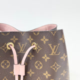 LOUIS VUITTON NEONOE MM IN MONOGRAM W PINK TRIM